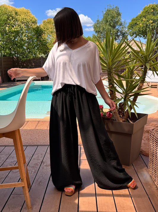 HUGO - PANTALON FLUIDE NOIR TAILLE 46/48 A 54