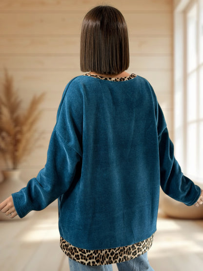 LUCKY - TUNIQUE OVERSIZE BLEUE AVEC MICKEY JUSQU'A LA TAILLE 54