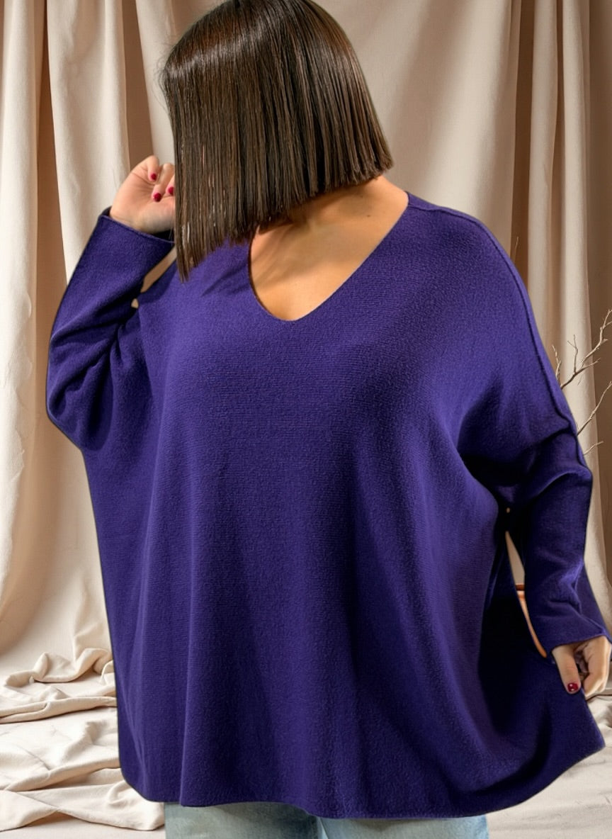 Pull violet très doux pour grande taille. SITE FRANÇAIS – Lyly La ...