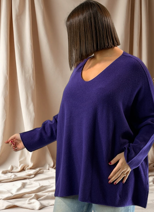 Pull violet très doux pour grande taille. SITE FRANÇAIS – Lyly La ...
