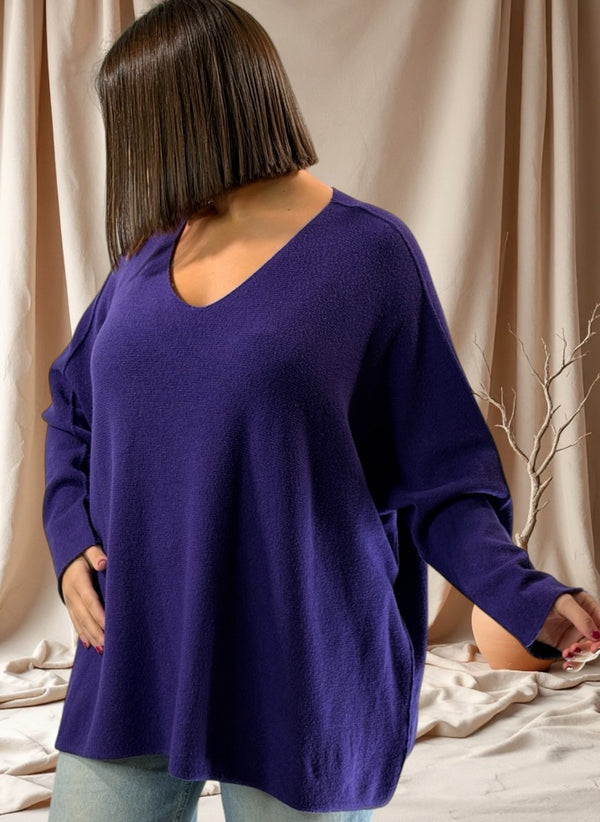 Pull violet très doux pour grande taille. SITE FRANÇAIS – Lyly La ...