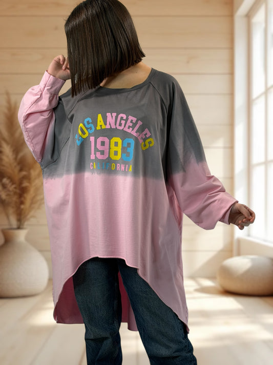 CALIFORNIA - SWEAT ROSE GRIS JUSQU'A LA TAILLE 60