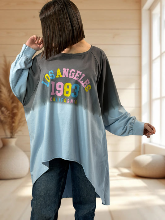 CALIFORNIA - SWEAT BLEU GRIS JUSQU'A LA TAILLE 60