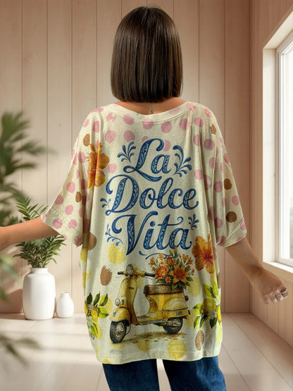 MAGNOLIA - TEE-SHIRT OVERSIZE FLUIDE SCINTILLANT JUSQU'A LA TAILLE 56