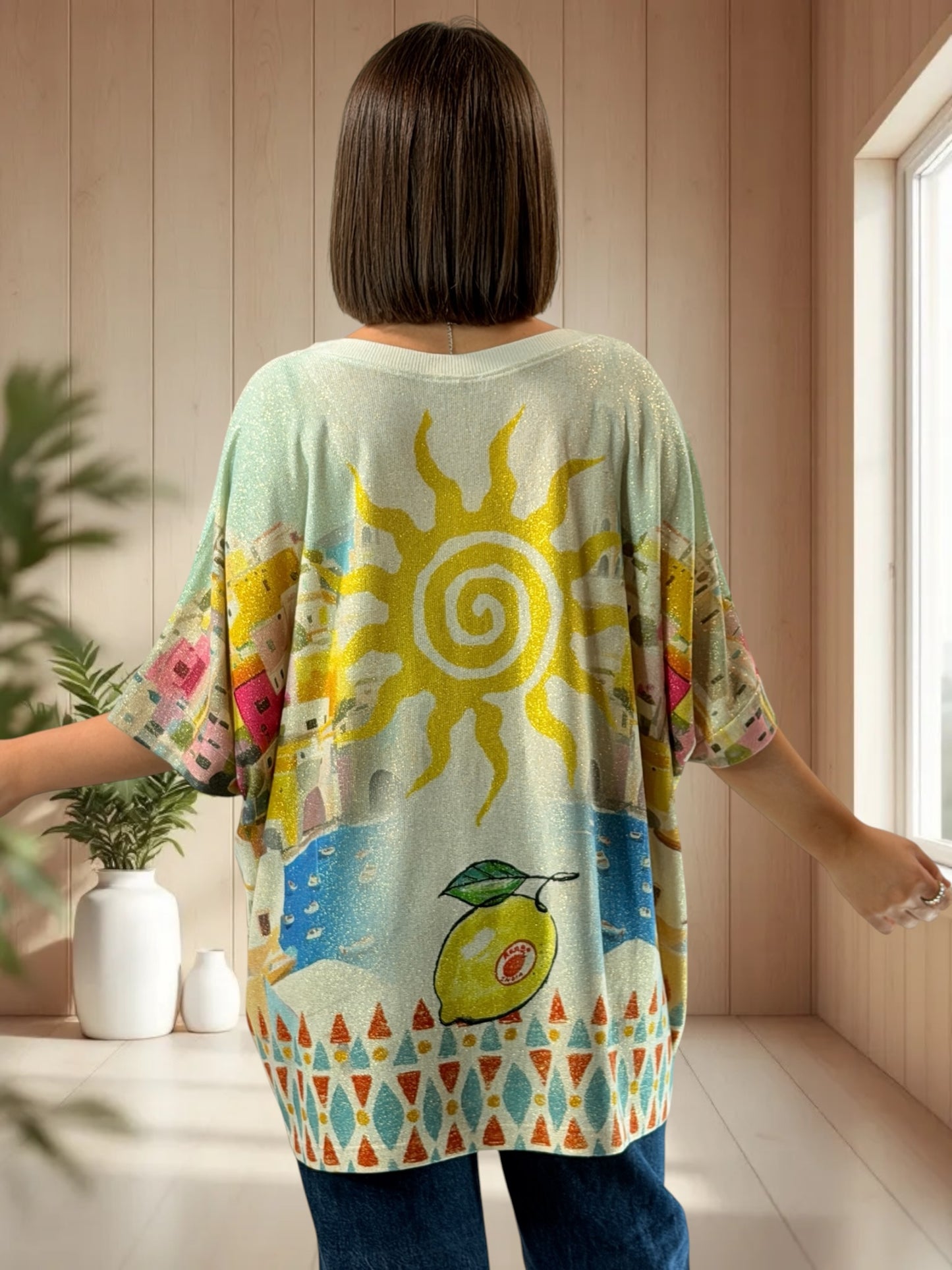 MAGNOLIA - TEE-SHIRT OVERSIZE FLUIDE SCINTILLANT JUSQU'A LA TAILLE 56