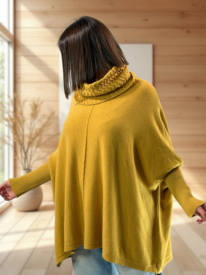 BERLINGOT - PULL OVERSIZE CURRY JUSQU'A LA TAILLE 58