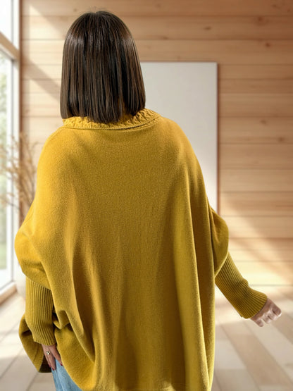 BERLINGOT - PULL OVERSIZE CURRY JUSQU'A LA TAILLE 58