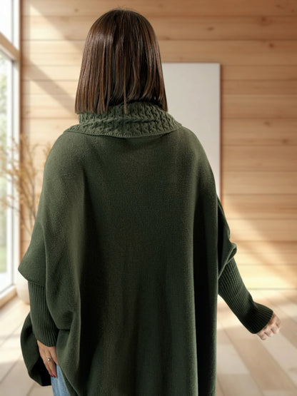 BERLINGOT - PULL OVERSIZE KAKI JUSQU'A LA TAILLE 58