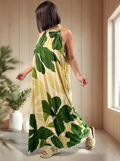 FABIOLA - ROBE MOTIF FLORAL JUSQU'A LA TAILLE 52/54