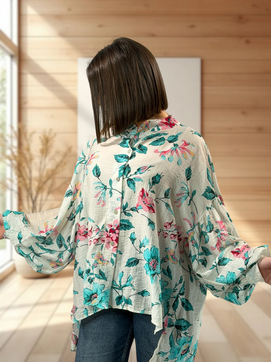 CROISETTE  - BLOUSE A MOTIF JUSQU'A LA TAILLE 54/56