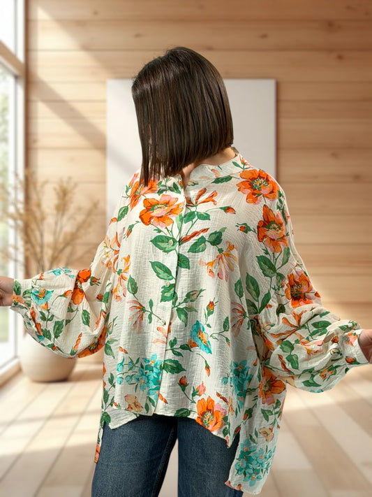 CROISETTE  - BLOUSE A MOTIF JUSQU'A LA TAILLE 54/56