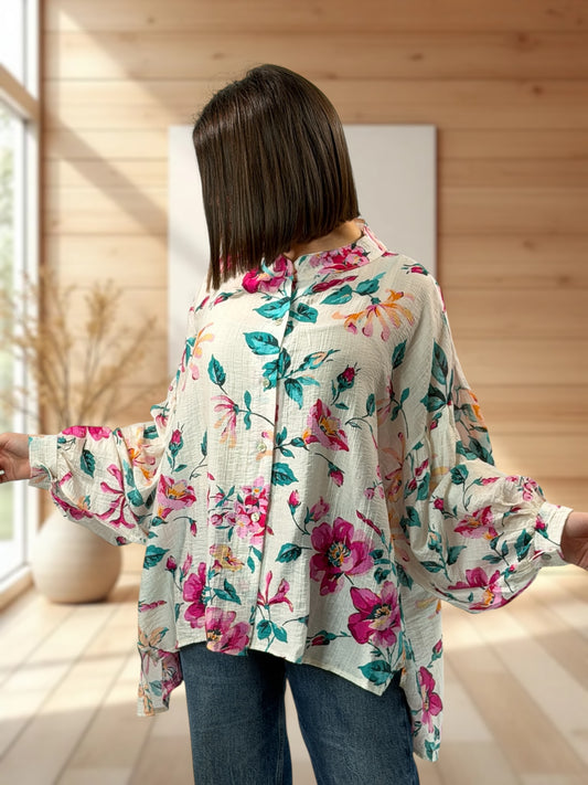 CROISETTE  - BLOUSE A MOTIF JUSQU'A LA TAILLE 54/56