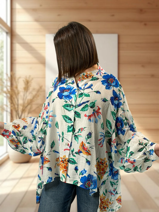 CROISETTE  - BLOUSE A MOTIF JUSQU'A LA TAILLE 54/56