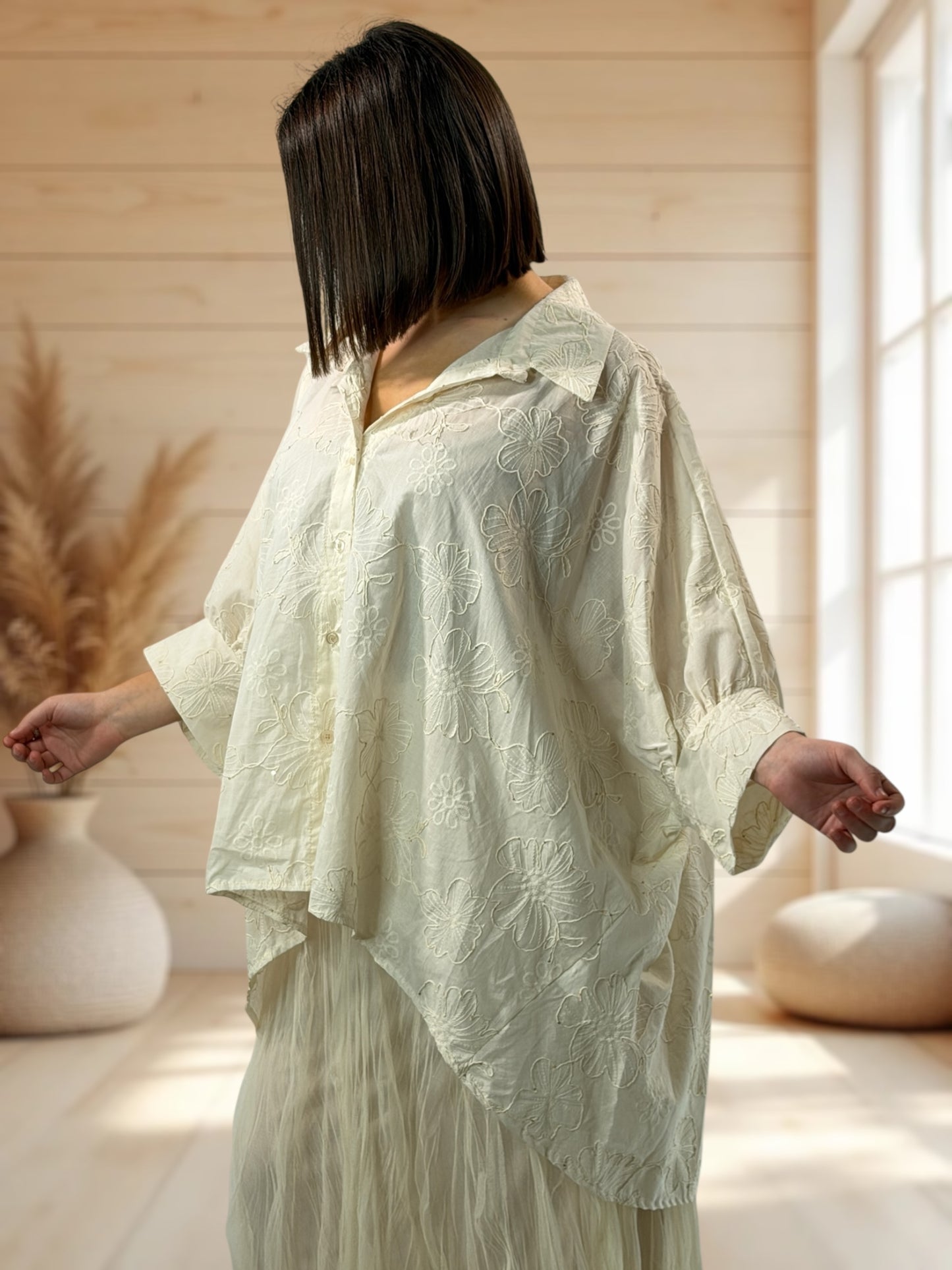 DREAM  - TUNIQUE OVERSIZE BRODÉE JUSQU'A LA TAILLE 56