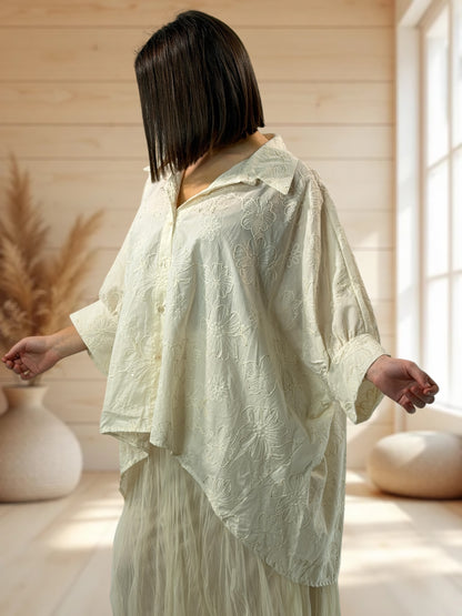 DREAM  - TUNIQUE OVERSIZE BRODÉE JUSQU'A LA TAILLE 56
