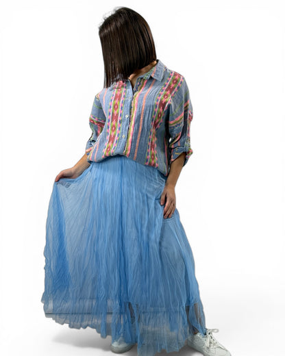 CATOU - JUPON BLEU EN TULLE JUSQU'A LA TAILLE 48