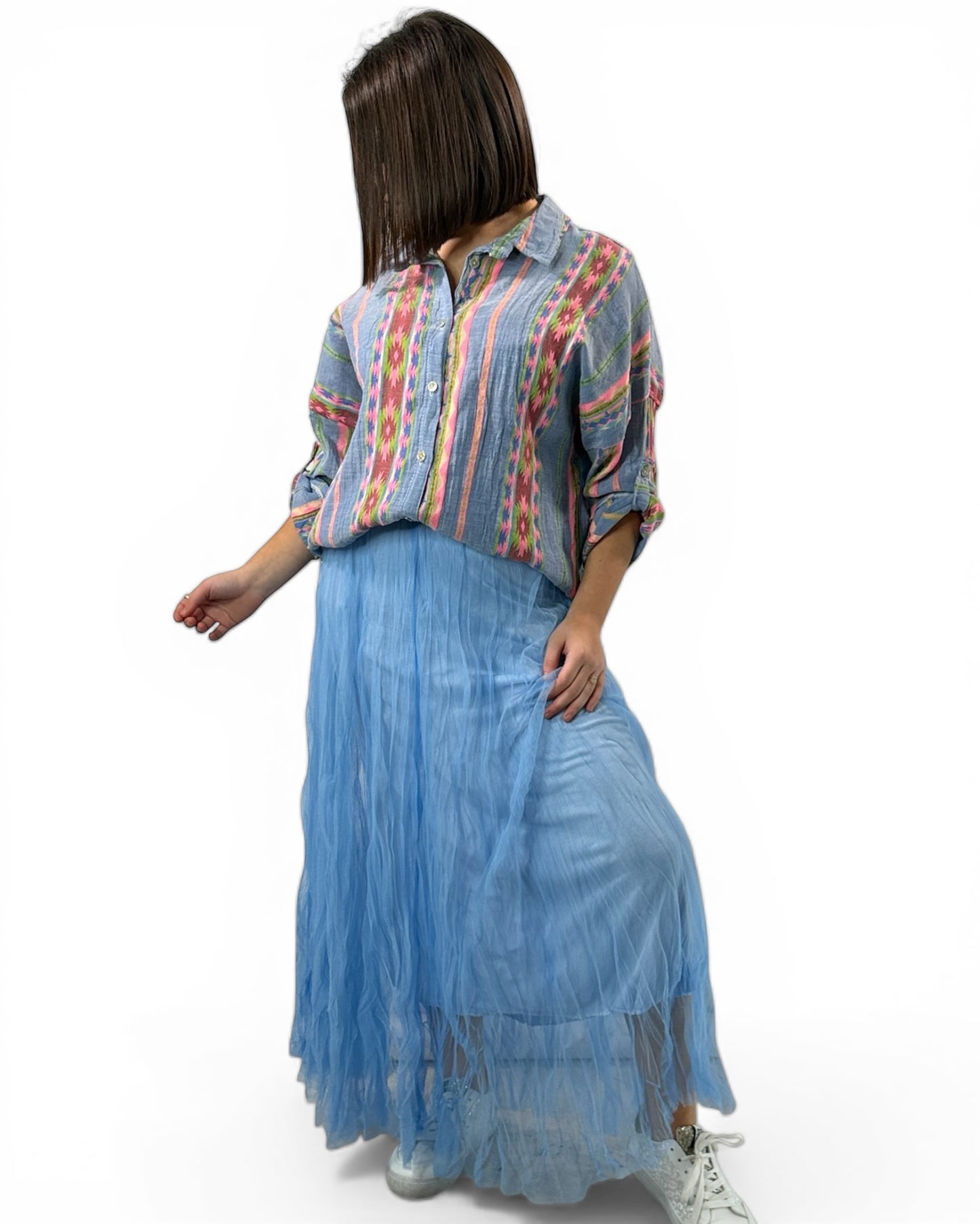 CATOU - JUPON BLEU EN TULLE JUSQU'A LA TAILLE 48