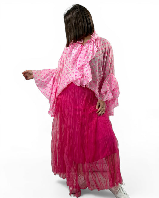 CATOU - JUPON FUCHSIA EN TULLE JUSQU'A LA TAILLE 48