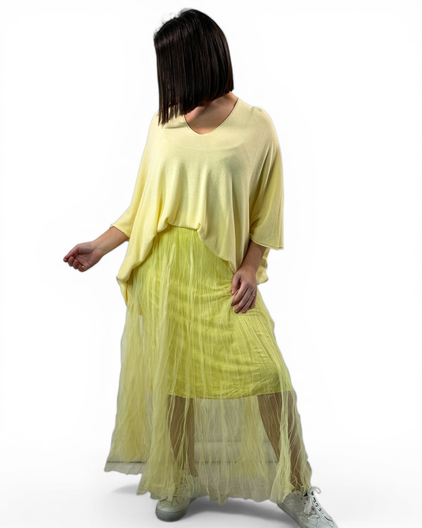 CATOU - JUPON JAUNE EN TULLE JUSQU'A LA TAILLE 48
