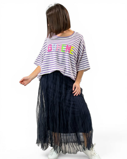 CATOU - JUPON MARINE EN TULLE JUSQU'A LA TAILLE 48