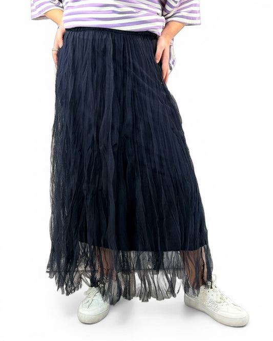 CATOU - JUPON MARINE EN TULLE JUSQU'A LA TAILLE 48