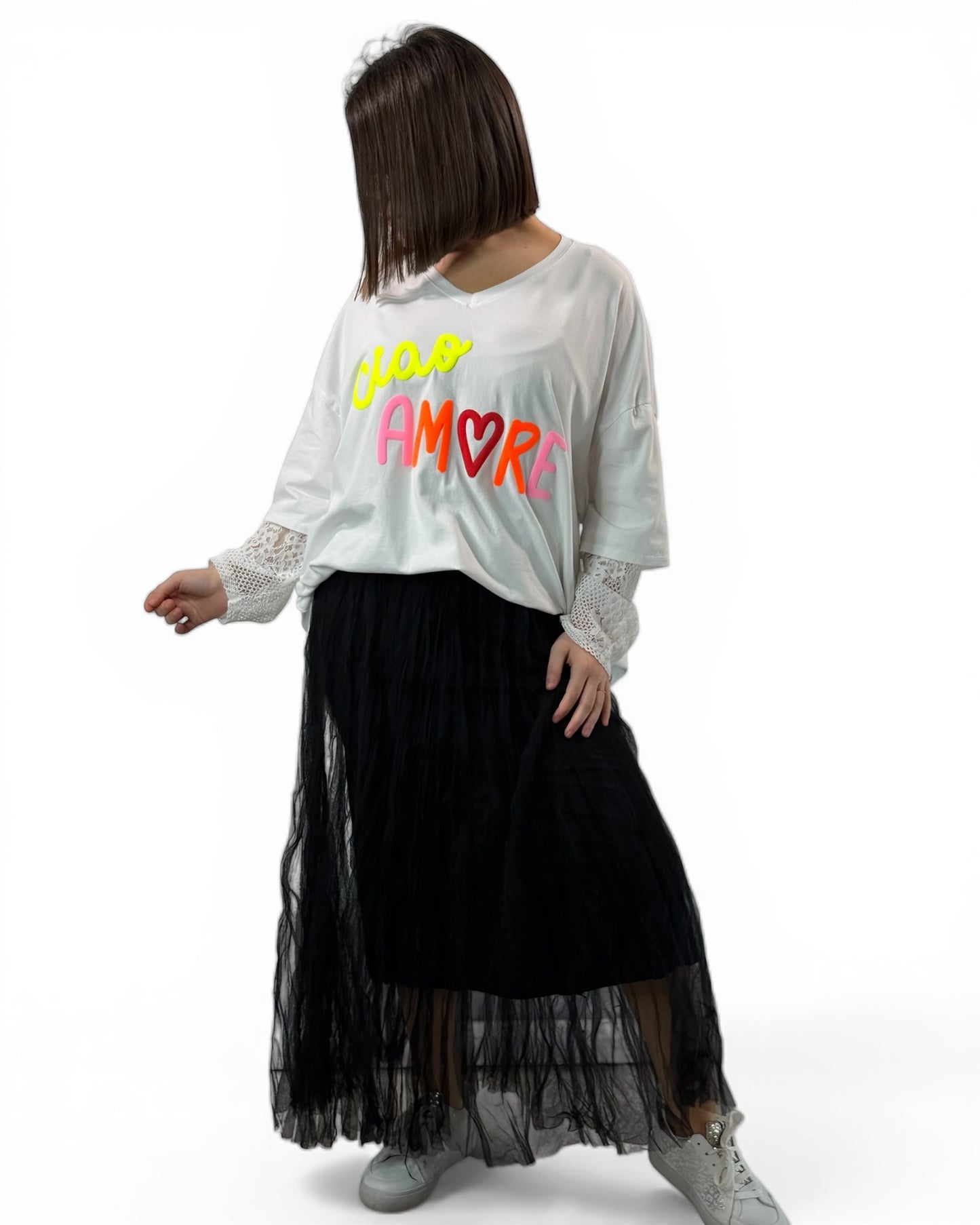 CATOU - JUPON NOIR EN TULLE JUSQU'A LA TAILLE 48