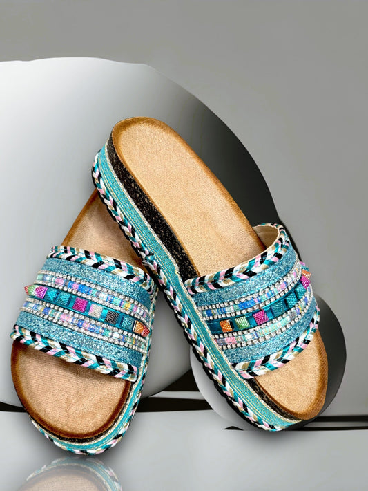 SANDALE DEBORA TURQUOISE