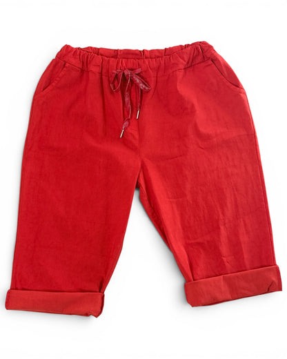 SACHA - BERMUDA ROUGE JUSQU'A LA TAILLE 50/52