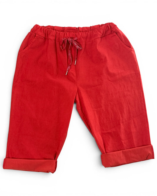 SACHA - BERMUDA ROUGE JUSQU'A LA TAILLE 50/52