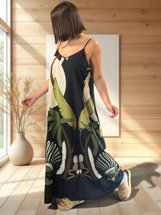 CLEMENCE - ROBE AVEC DU LIN JUSQU'A LA TAILLE 48