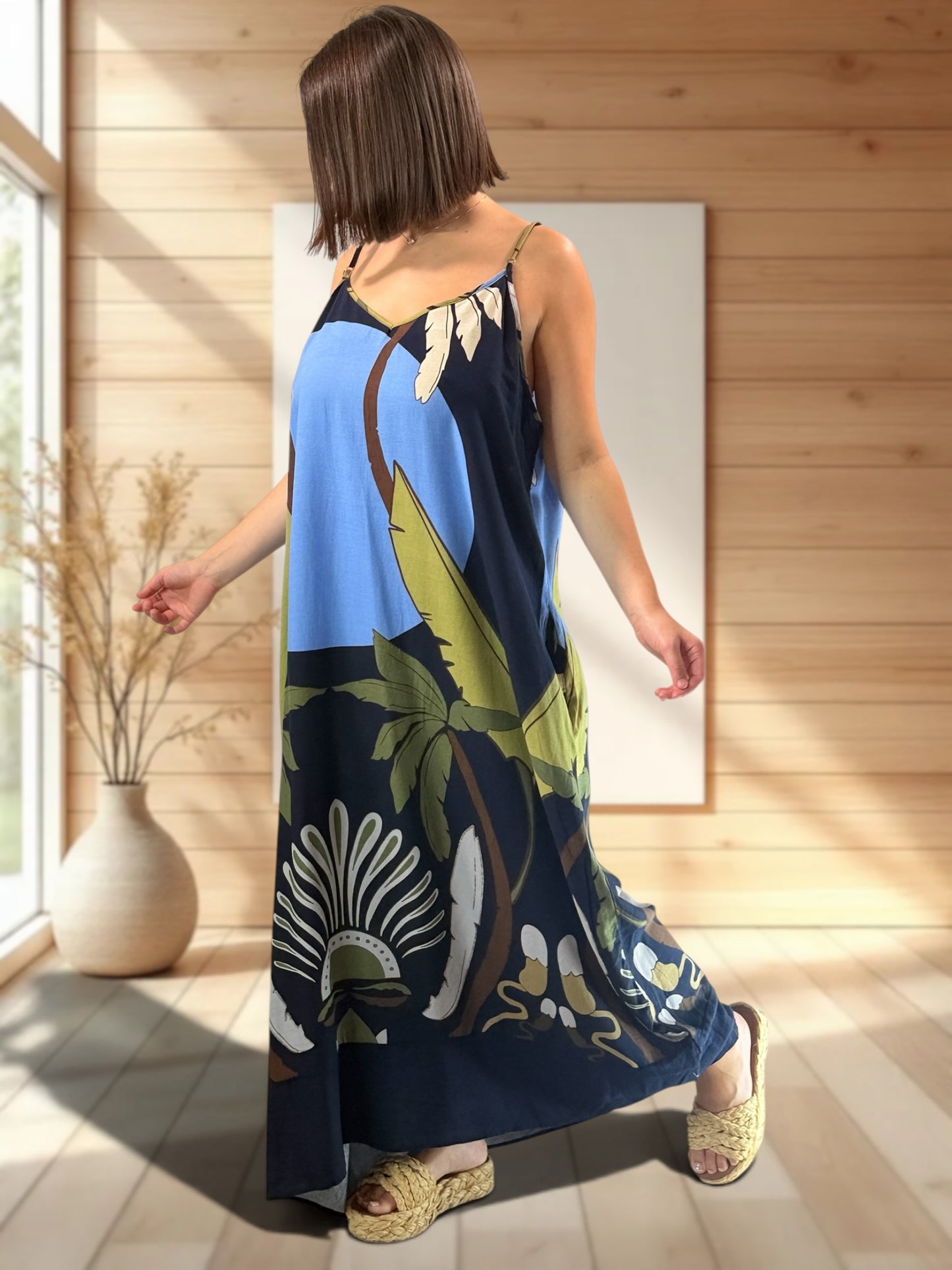 CLEMENCE - ROBE AVEC DU LIN JUSQU'A LA TAILLE 48