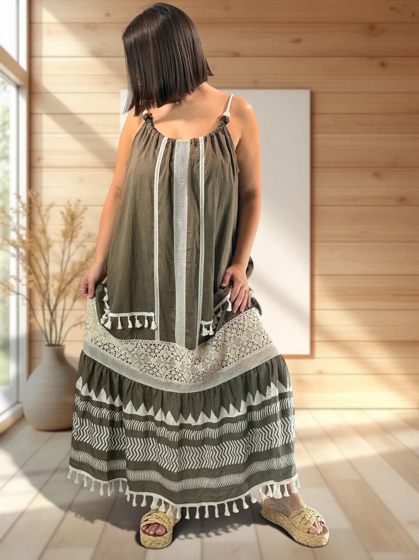 CATALINA - ROBE LONGUE BOHEME JUSQU'A LA TAILLE 54