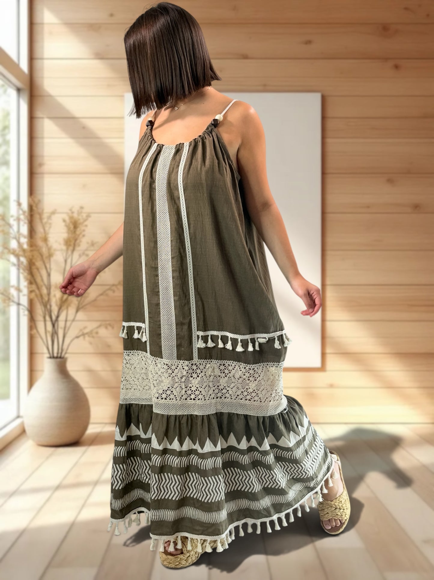 CATALINA - ROBE LONGUE BOHEME JUSQU'A LA TAILLE 54