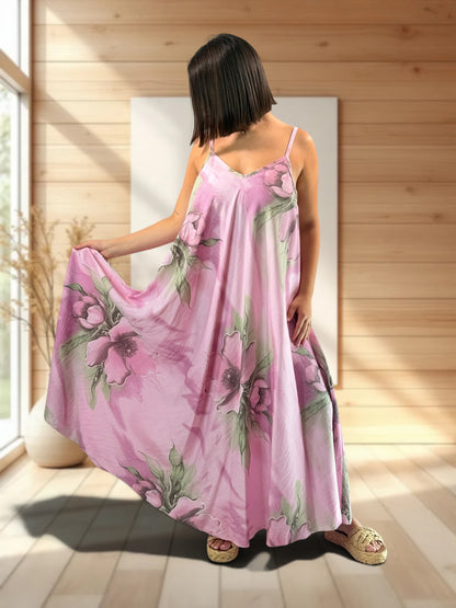 BEA - ROBE LONGUE A FLEUR JUSQU'A LA TAILLE 46