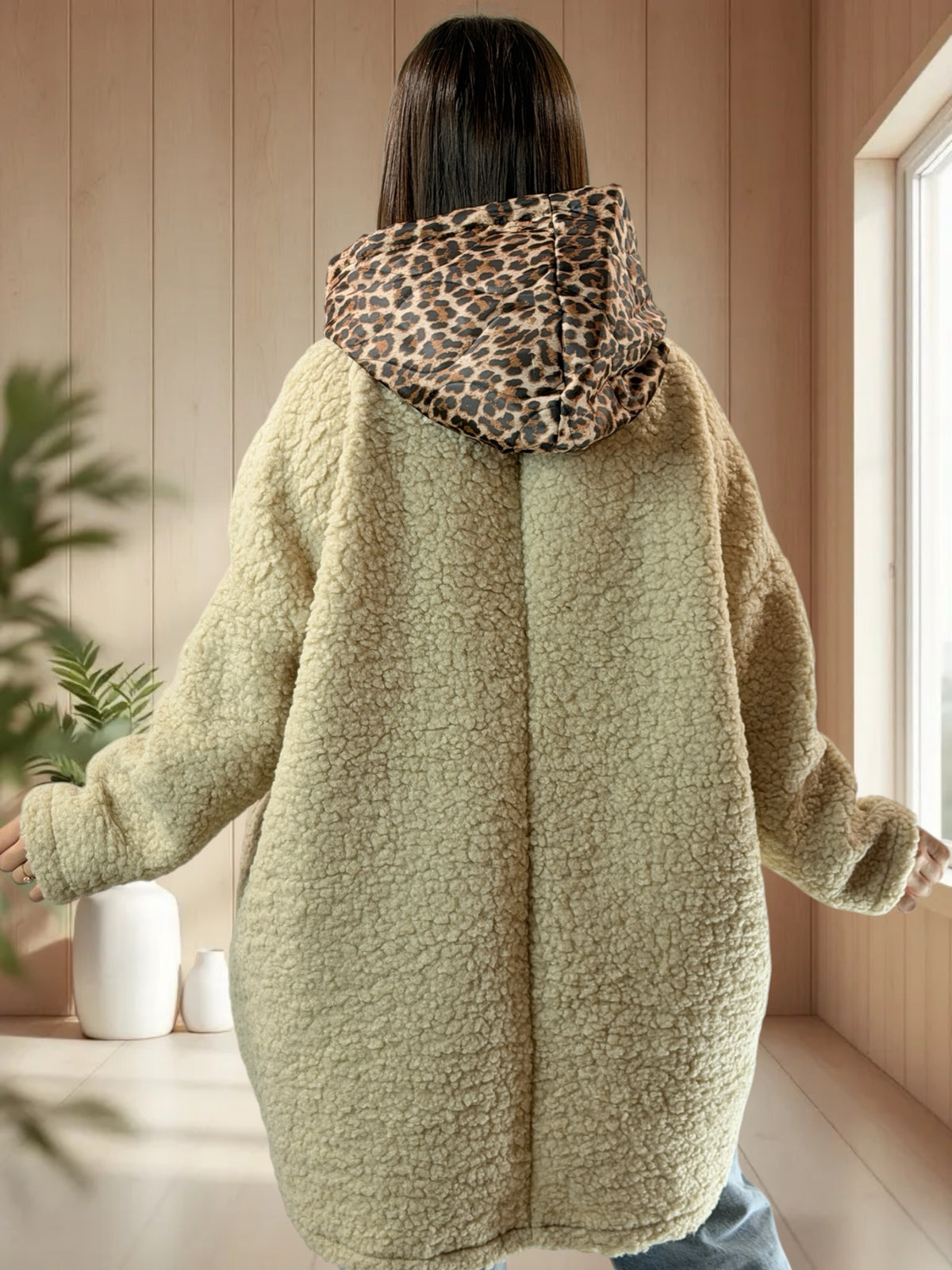 TEDDY - PULL OVERSIZE MOUMOUTE BEIGE JUSQU'A LA TAILLE 54/56