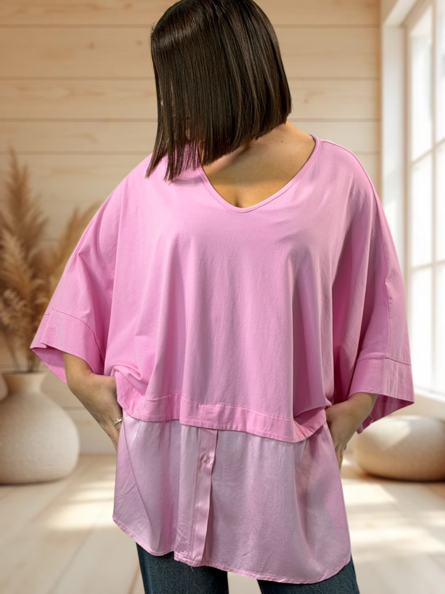 ANGELA  - TUNIQUE ANGELA EN COTON BI MATIERE JUSQU'A LA TAILLE 56