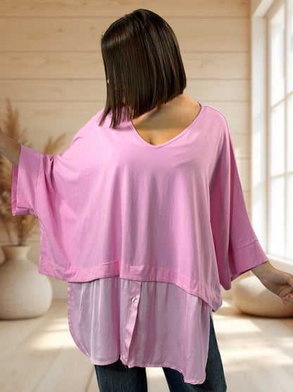 ANGELA  - TUNIQUE ANGELA EN COTON BI MATIERE JUSQU'A LA TAILLE 56