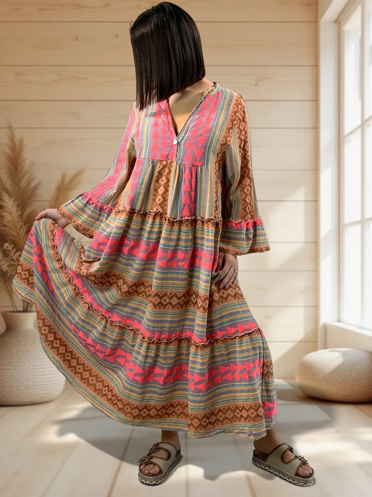 OREGON - ROBE LONGUE BOHEME JUSQU'A LA TAILLE 44/46