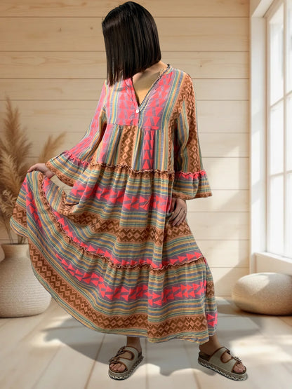 OREGON - ROBE LONGUE BOHEME JUSQU'A LA TAILLE 44/46