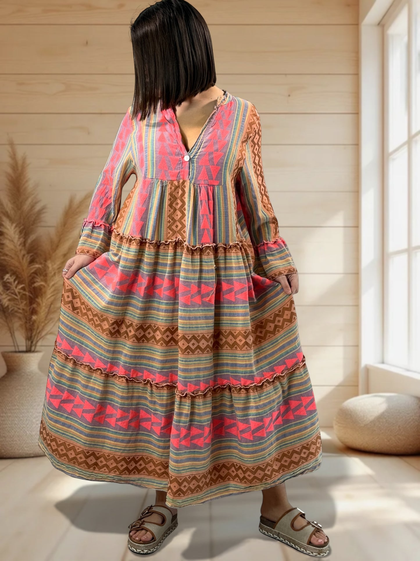 OREGON - ROBE LONGUE BOHEME JUSQU'A LA TAILLE 44/46