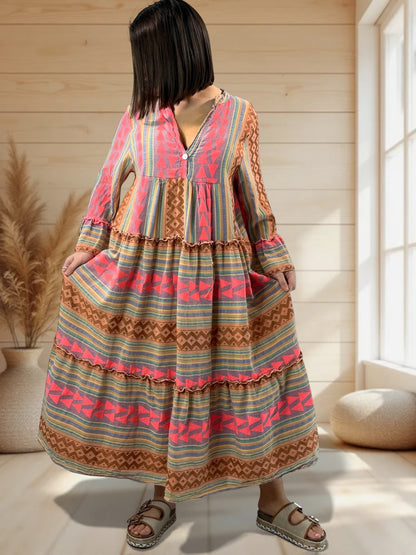 OREGON - ROBE LONGUE BOHEME JUSQU'A LA TAILLE 44/46