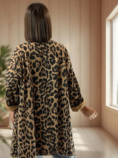 SAVANE - TUNIQUE OVERSIZE LEOPARD JUSQU'A LA TAILLE 54