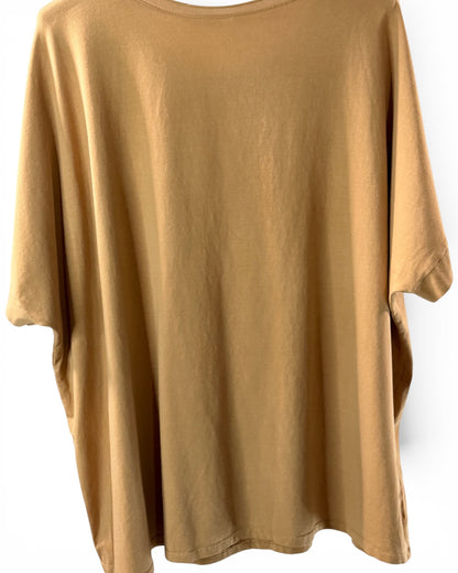SYLVIO - T-SHIRT EN COTON CAMEL TAILLE 48 A 56