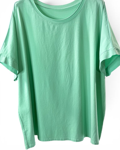 SYLVIO - T-SHIRT EN COTON LAGON TAILLE 48 A 56