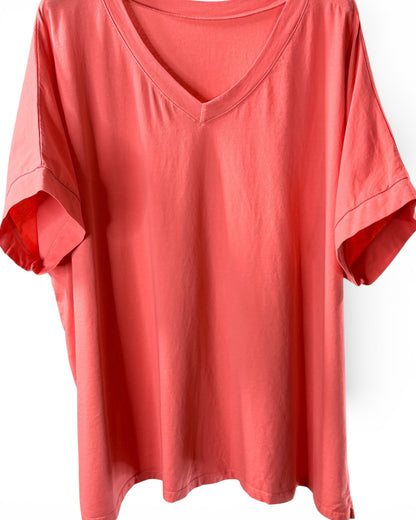 LUIZ - T-SHIRT EN COTON CORAIL TAILLE 48 A 56