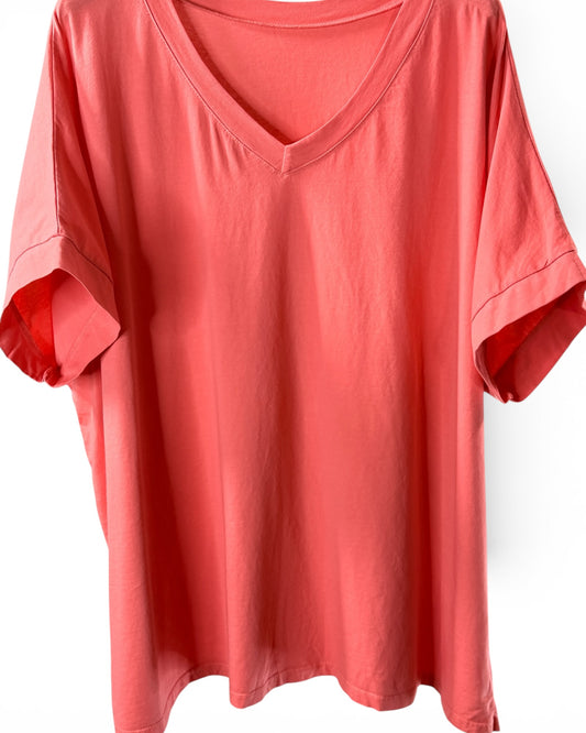 LUIZ - T-SHIRT EN COTON CORAIL TAILLE 48 A 56