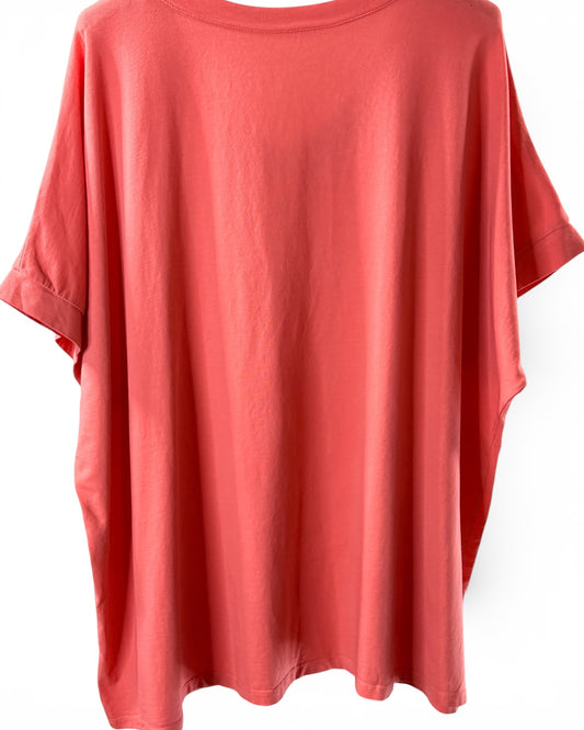 LUIZ - T-SHIRT EN COTON CORAIL TAILLE 48 A 56
