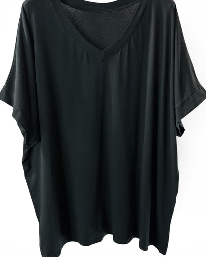 LUIZ - T-SHIRT EN COTON NOIR TAILLE 48 A 56