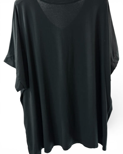 LUIZ - T-SHIRT EN COTON NOIR TAILLE 48 A 56