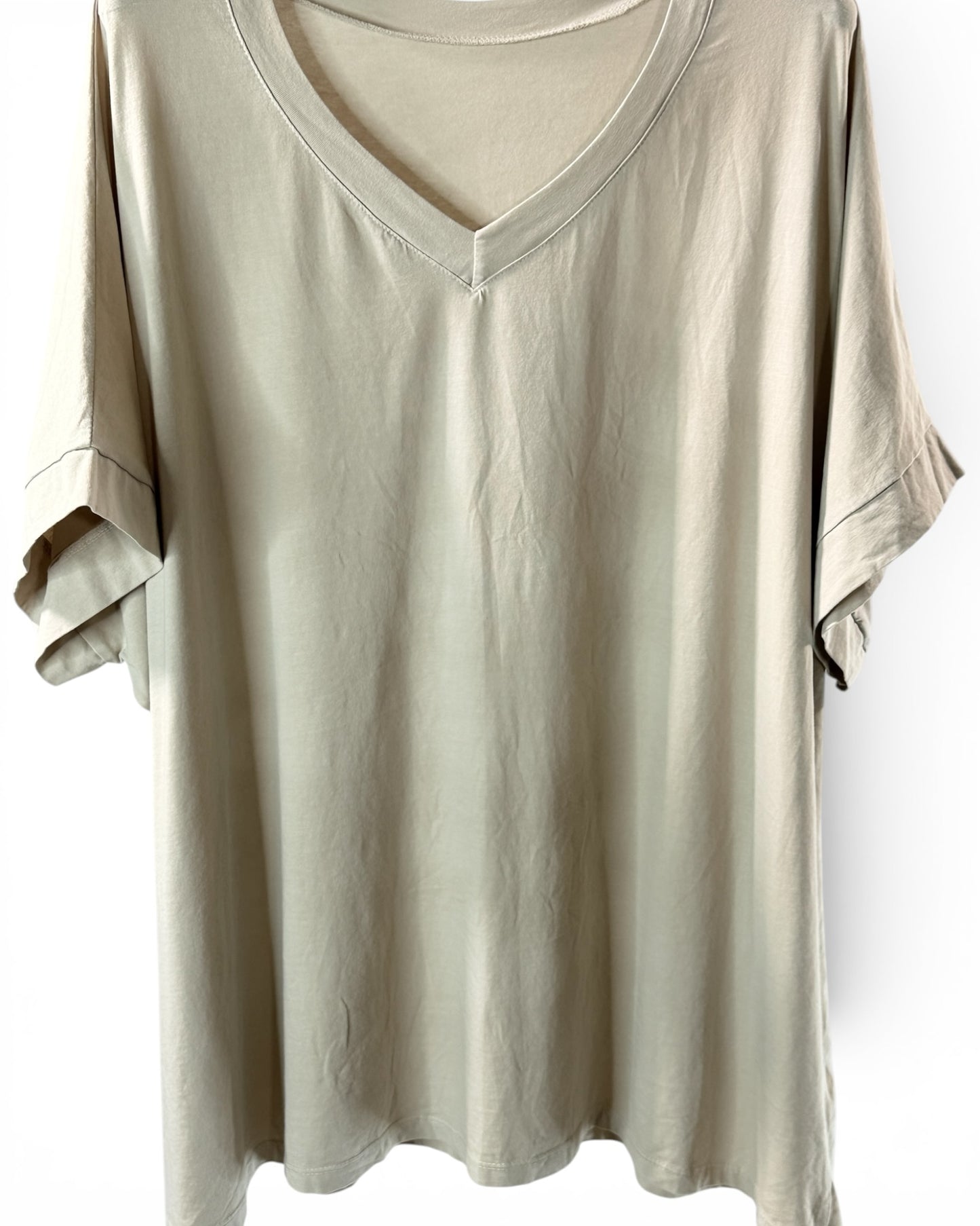 LUIZ - T-SHIRT EN COTON BEIGE TAILLE 48 A 56
